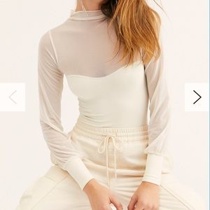 Lower prices Oct 16- 18 Free people top with mesh